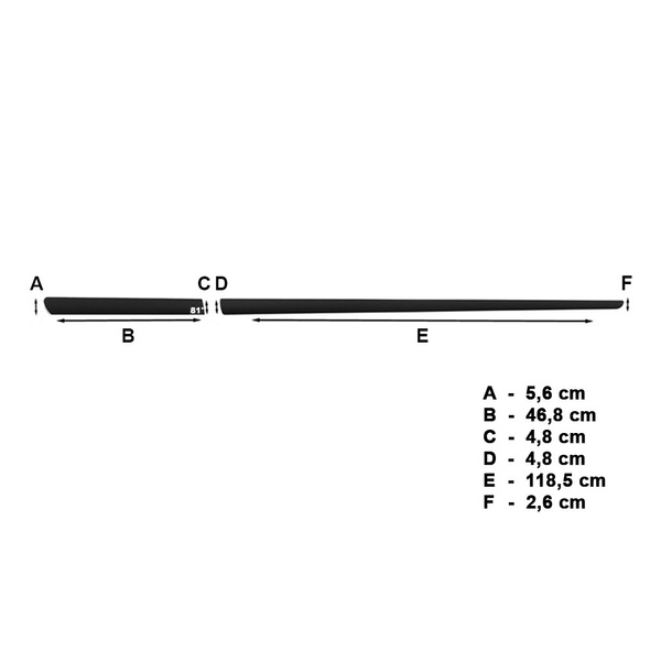 Schwarze Auto Seitenschutzleisten Opel Corsa Hatchback (3 Türen) - (2000-2006)