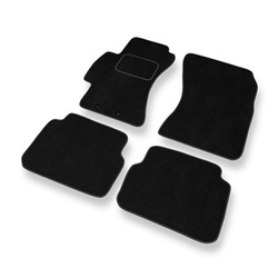 Fußmatten Auto für Subaru Impreza III Hatchback, Limousine (2007-2011) - Premium Velours schwarze Automatten Autoteppiche