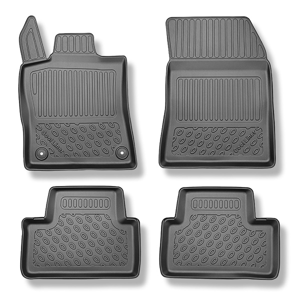 TPE Fußmatten Auto für DS 4 Hatchback (11.2021-....) - schwarz Automatten Autoteppiche - auch für E-Tense Plug-in Hybrid; nicht für die elektrische Version