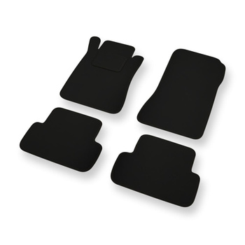 Fußmatten Auto für Mercedes-Benz CLK II W209 Coupé, Cabriolet (2002-2009) - schw