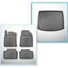 Set Kofferraumschale und angepasste Autoteppiche TPE für: Kia XCeed Crossover (09.2019-....) - obere Ladefläche (doppelter Kofferraumboden in der oberen Position);mit / ohne Subwoofer;nicht für Hybride Versionen