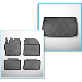 Set Kofferraumschale und angepasste Autoteppiche TPE für: Toyota Yaris IV Hatchb
