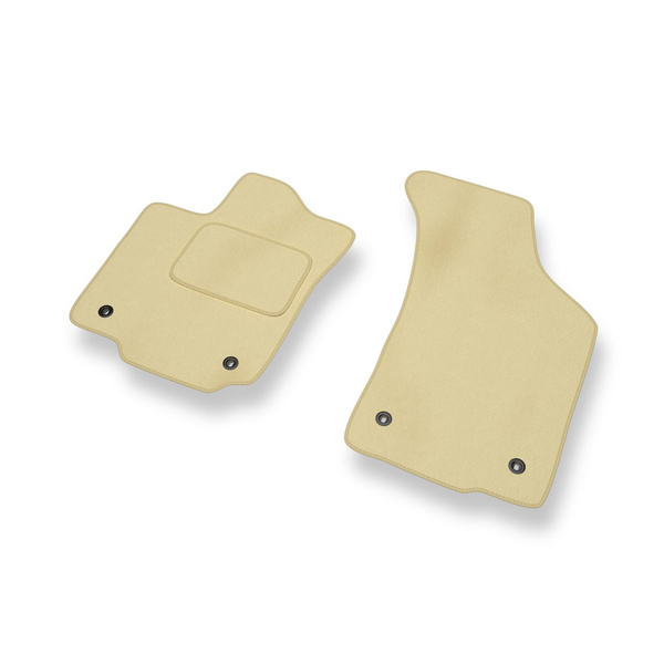 Fußmatten Auto für Volkswagen Phaeton Limousine (2002-2016) - Premium Velours beige Automatten Autoteppiche