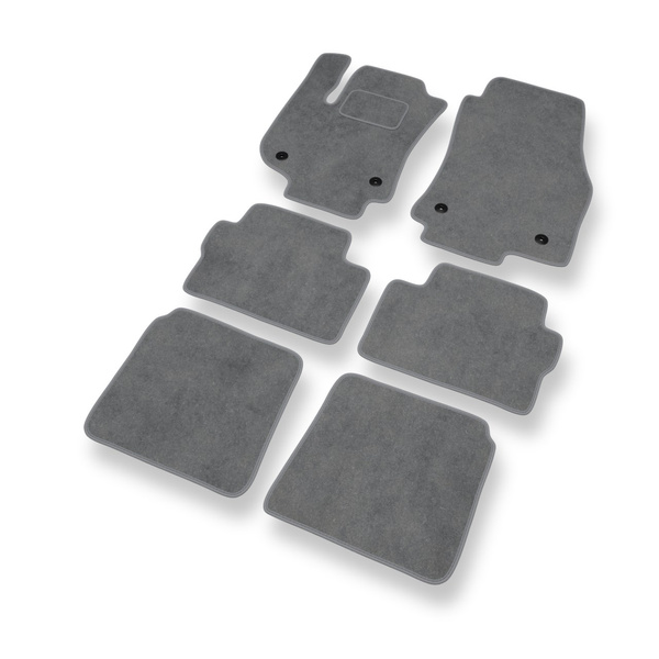 Fußmatten Auto für Opel Zafira B MPV (2005-2012) - Premium Velours graue Automatten Autoteppiche