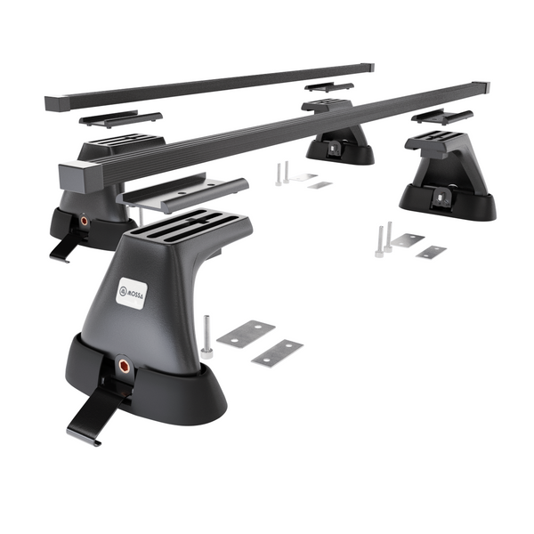 Stahl-Dachträger für Peugeot Partner First mk I (2008-2018) - schwarz Dachträger Dachgepäckträger - Montagepunkte