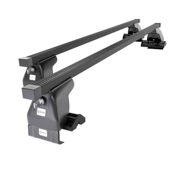 Stahl-Dachträger für Chevrolet Aveo (2003-2011) - schwarz Dachträger Dachgepäckträger - ohne Montagelemente