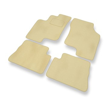 Fußmatten Auto für Hyundai Getz Hatchback (2002-2008) - Premium Velours beige Au