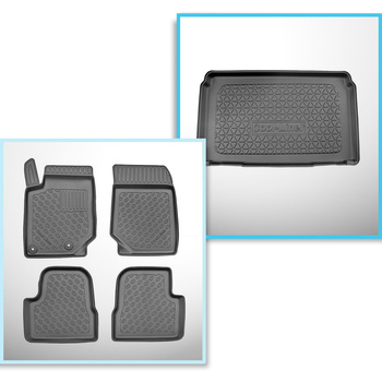 Set Kofferraumschale und angepasste Autoteppiche TPE für: Peugeot 208 II Hatchba