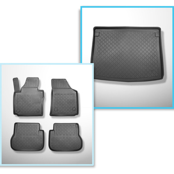 Set Kofferraumschale und angepasste Autoteppiche TPE für: Volkswagen Caddy Start