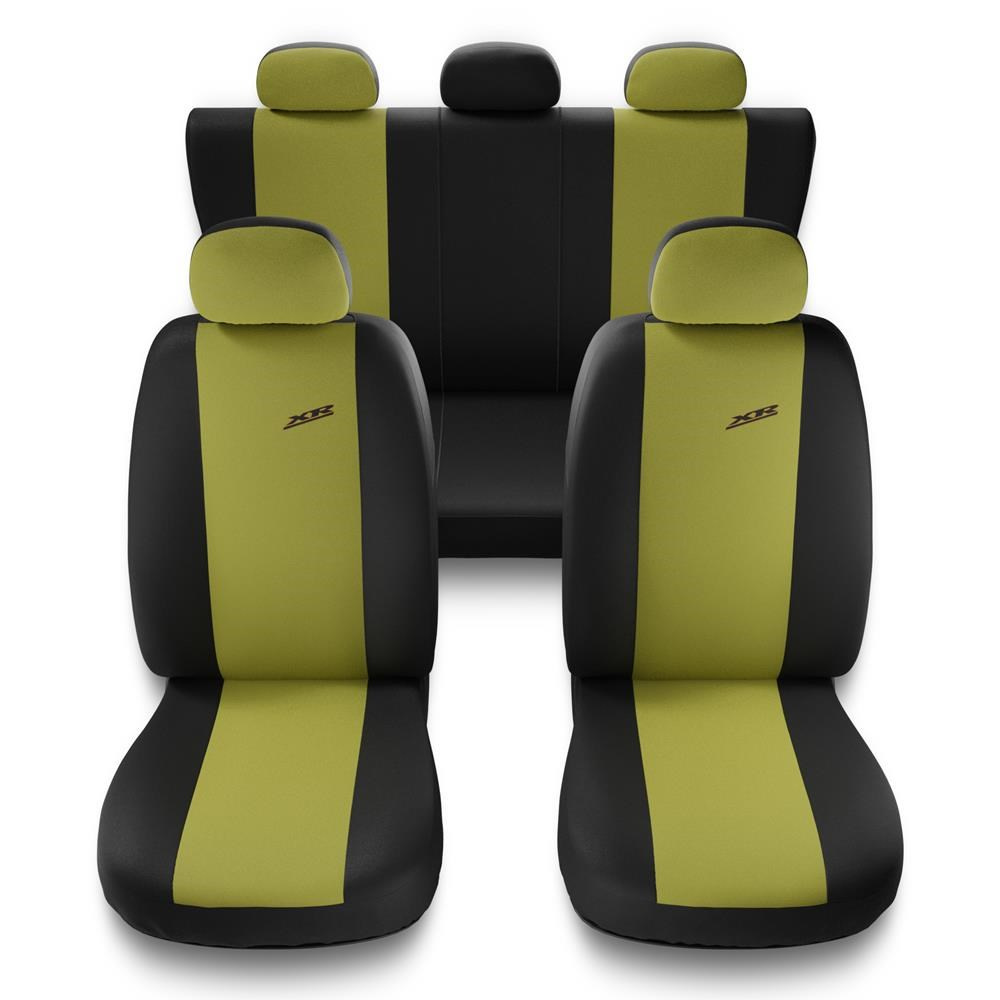 Universal Sitzbezüge Auto für Dacia Sandero I, II (2008-2019) -  Autositzbezüge Schonbezüge für Autositze - X.R-Y gelb