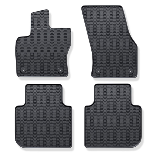 Gummifußmatten Auto für Volkswagen Tiguan Allspace SUV (2017-....) - Gummimatten Gummi Fußmatten - schwarz - 4 Stk.