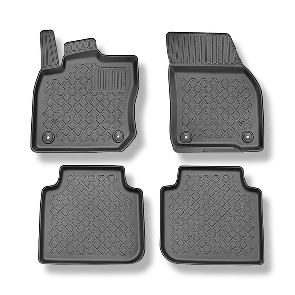 TPE Fußmatten Auto für Volkswagen Tayron SUV (03.2025-....) - schwarz Automatten Autoteppiche - ohne dritte Sitzreihe