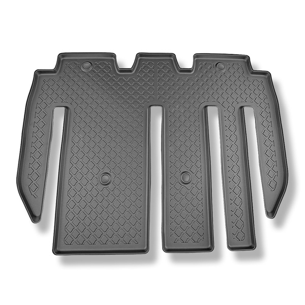 Set Kofferraumschale und angepasste Autoteppiche TPE für: Tesla Model X SUV (01.2021-....) - 7 Sitze;hinter der 2. Sitzreihe (3. Reihe umgelegt)