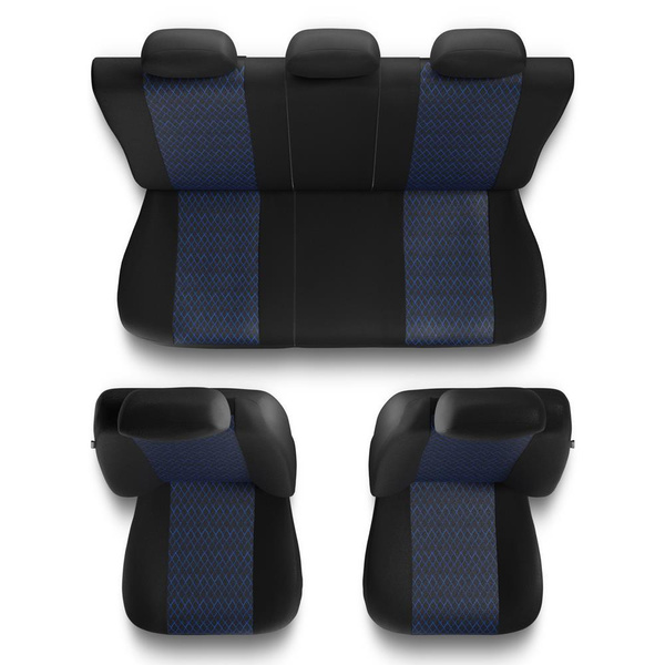 Universal Sitzbezüge Auto für Peugeot 307 I, II (2001-2012) - Autositzbezüge Schonbezüge für Autositze - PF-BL