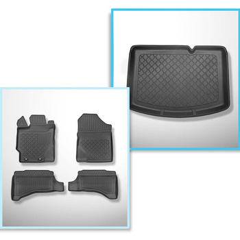 Set Kofferraumschale und angepasste Autoteppiche TPE für: Toyota Yaris III Hatch