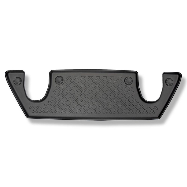 Set Kofferraumschale und angepasste Autoteppiche TPE für: Tesla Model X SUV (10.2016-12.2020) - 6 Sitze;3. Reihe;oberer Kofferraum (für Multiboden);hinter der 2. Sitzreihe (3. Reihe umgelegt)