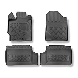 TPE Fußmatten Auto für Toyota Yaris III Hatchback (09.2011-08.2020) - schwarz Automatten Autoteppiche
