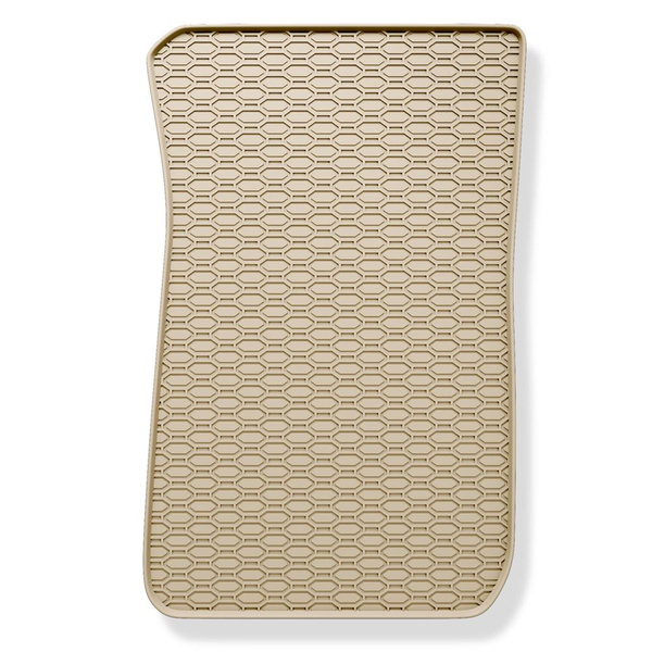 Gummifußmatten Auto für BMW 3er E90, E91 Limousine, Touring (2004-2013) - Gummimatten Gummi Fußmatten - beige - 4 Stk.