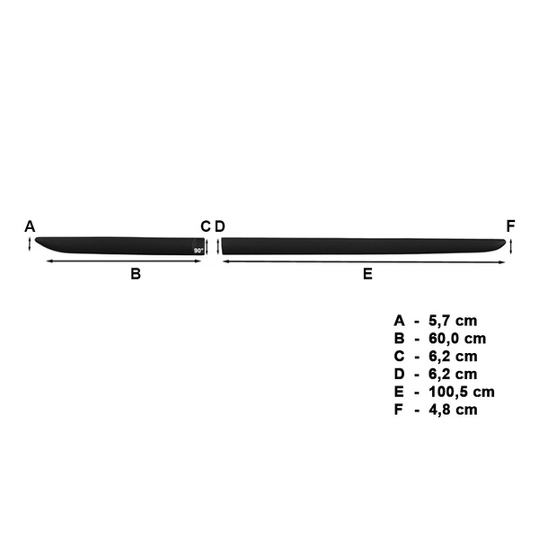 Schwarze Auto Seitenschutzleisten Opel Corsa D Hatchback (5 Türen) - (2006-2014)