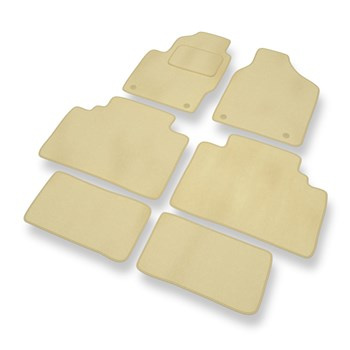 Fußmatten Auto für Volkswagen Sharan I Van (1995-2000) - Premium Velours beige A