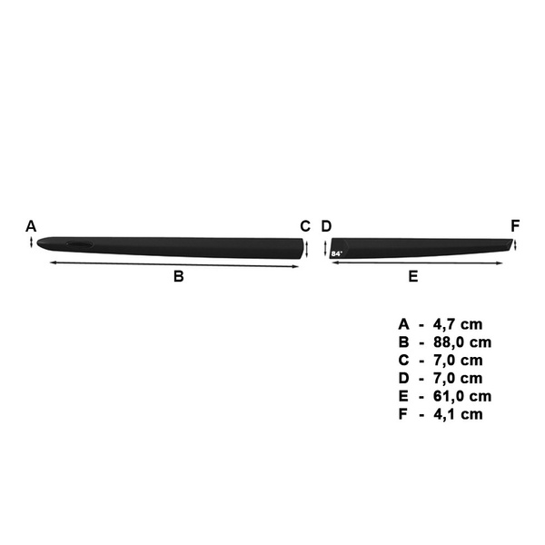 Schwarze Auto Seitenschutzleisten Ford Fiesta VII Hatchback (5 Türen) - (2008-2017) - (Länge: 880mm; 610mm)