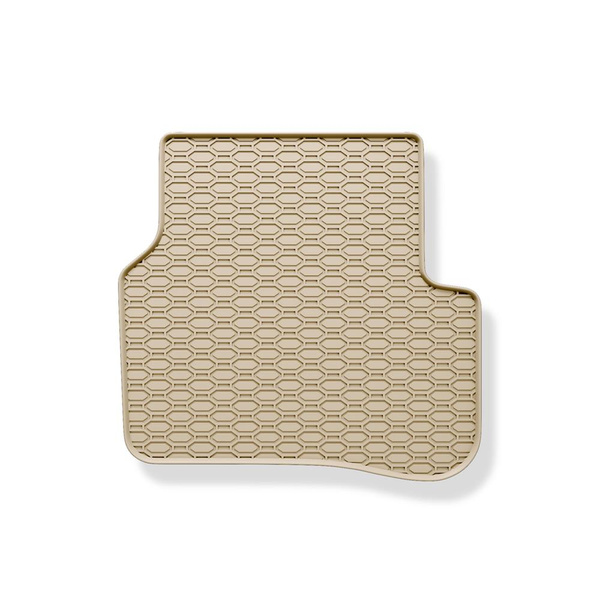 Gummifußmatten Auto für Volkswagen Passat B6 Limousine, Variant (2005-2010) - Gummimatten Gummi Fußmatten - beige - 4 Stk.