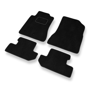 Fußmatten Auto für Ford Mustang VI (2014-2023) - Premium Velours schwarze Automatten Autoteppiche