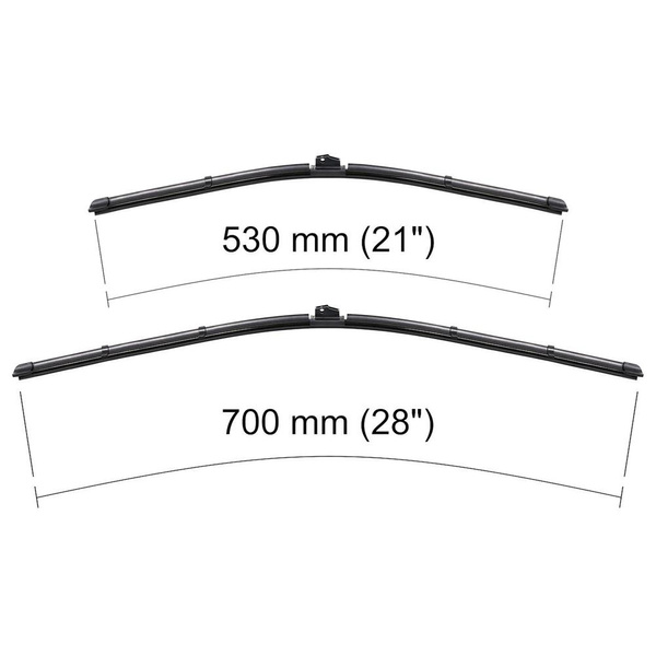 Vordere Scheibenwischer für Mercedes-Benz GL X164 SUV (02.2006-12.2012) - Wischerblätter Flach