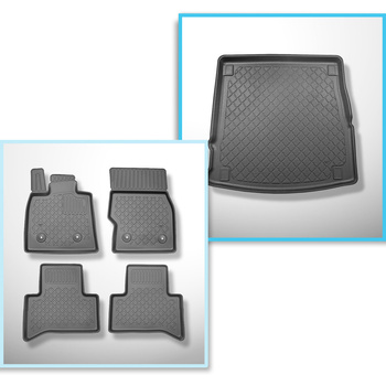 Set Kofferraumschale und angepasste Autoteppiche TPE für: Alfa Romeo Stelvio 949