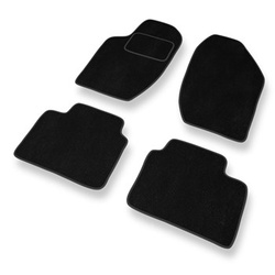 Fußmatten Auto für Alfa Romeo 164 I Limousine (1987-1997) - Premium Velours schwarze Automatten Autoteppiche