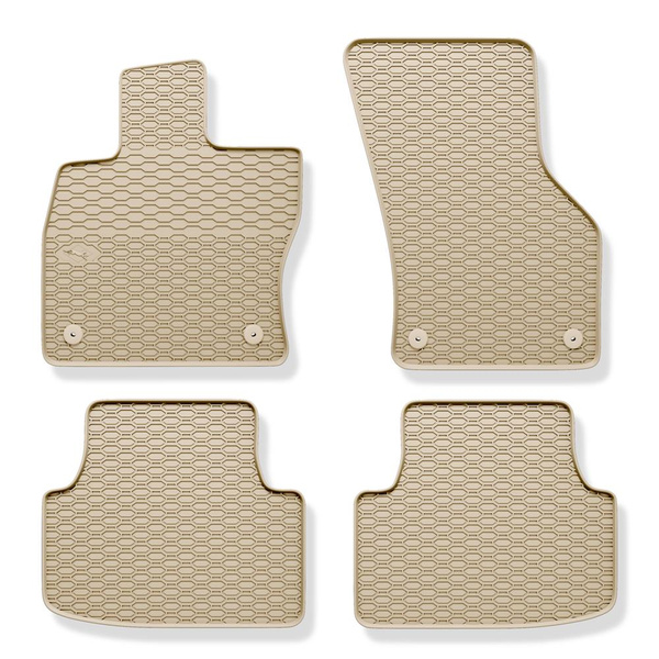 Gummifußmatten Auto für Skoda Octavia III Kombi, Liftback (2013-2020) - Gummimatten Gummi Fußmatten - beige - 4 Stk.