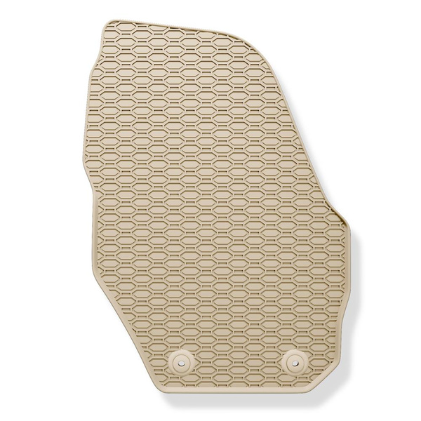 Gummifußmatten Auto für Volvo S60 II Limousine (2010-2019) - Gummimatten Gummi Fußmatten - beige - 4 Stk.