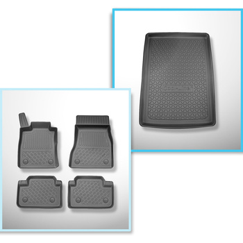 Set Kofferraumschale und angepasste Autoteppiche TPE für: BMW 5er G60, G90 Limou