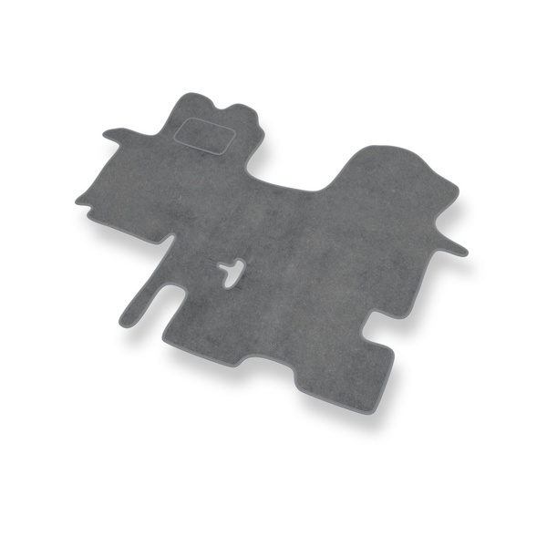 Fußmatten Auto für Renault Trafic II Van (2001-2014) 3 Personen - Premium Velours graue Automatten Autoteppiche