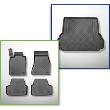 Set Kofferraumschale und angepasste Autoteppiche TPE für: BMW 5er G31 Touring (0