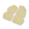 Fußmatten Auto für Mazda 2 II Hatchback, Limousine (2007-2014) - Premium Velours beige Automatten Autoteppiche