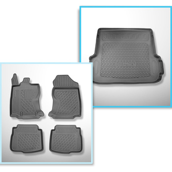 Set Kofferraumschale und angepasste Autoteppiche TPE für: Subaru Outback VI (BT)
