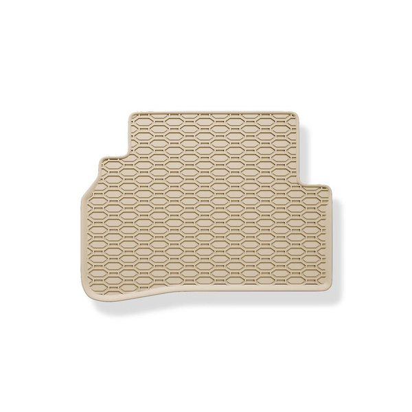 Gummifußmatten Auto für Mercedes-Benz C Klasse W205 Kombi, Limousine (2013-2021) - Gummimatten Gummi Fußmatten - beige - 4 Stk.