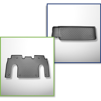 Set Kofferraumschale und angepasste Autoteppiche TPE für: Tesla Model X SUV (01.