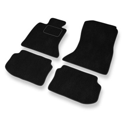 Fußmatten Auto für BMW 5er F10, F11 (2010-2013) - Premium Velours schwarze Automatten Autoteppiche