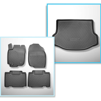 Set Kofferraumschale und angepasste Autoteppiche TPE PREMIUM für: Toyota RAV4 IV