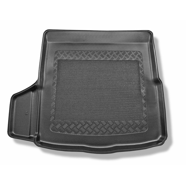 Kofferraumwanne für Volkswagen Arteon Limousine, Shooting Brake (06.2017-....) - Kofferraummatte rutschfest Schutzmatte - mit Reparaturset, ohne Reserverad; linke Ausbuchtung abschneidbar