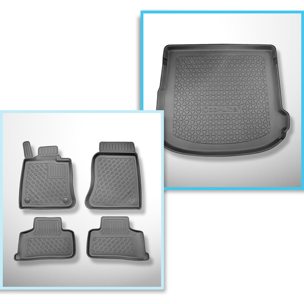 Set Kofferraumschale und angepasste Autoteppiche TPE für: Mercedes-Benz GLC C254 SUV (07.2023-....) - auch für Hybride