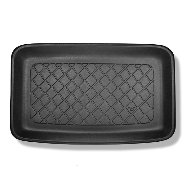 Kofferraumwanne für Volkswagen Sharan II Van (09.2010-03.2022) - Kofferraummatte rutschfest Schutzmatte - 7 Sitze; 3. Reihe aufgestellt (hinter der 3. Sitzreihe)