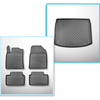 Set Kofferraumschale und angepasste Autoteppiche TPE für: Kia XCeed Crossover (09.2019-....) - obere Ladefläche (doppelter Kofferraumboden in der oberen Position);mit / ohne Subwoofer;nicht für Hybride Versionen