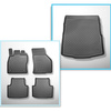 Set Kofferraumschale und angepasste Autoteppiche TPE für: Volkswagen Passat B8 Limousine (12.2014-12.2021) - obere Ladefläche; mit vollem Reserverad