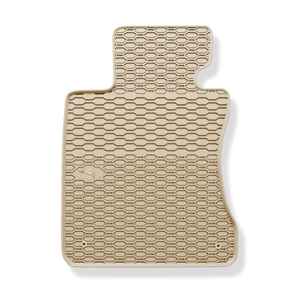 Gummifußmatten Auto für BMW 5er E60, E61 Limousine, Touring (2003-2010) - Gummimatten Gummi Fußmatten - beige - 4 Stk.