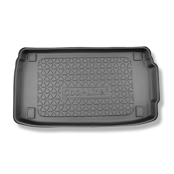 Kofferraumwanne für Hyundai i20 III BC3 Hatchback (10.2020-....) - Kofferraummatte rutschfest Schutzmatte - obere Ladefläche; doppelter Kofferraumboden in der oberen Position; auch für Hybriden; mit Soundsystem