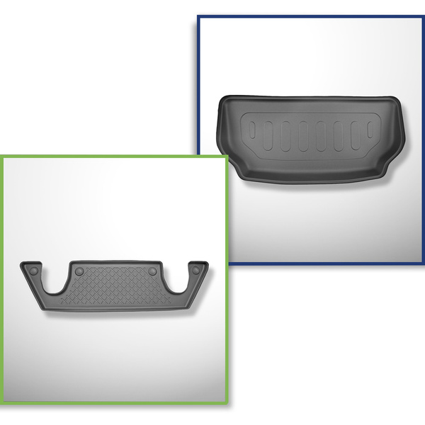 Set Kofferraumschale und angepasste Autoteppiche TPE für: Tesla Model X SUV (01.2021-....)