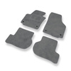 Fußmatten Auto für Seat Altea I MPV (2004-2015) - Premium Velours graue Automatten Autoteppiche